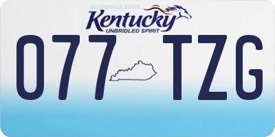 KY license plate 077TZG