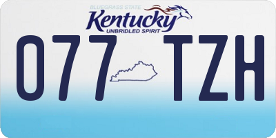 KY license plate 077TZH
