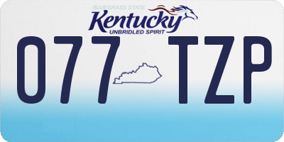 KY license plate 077TZP