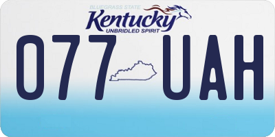 KY license plate 077UAH