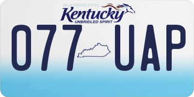 KY license plate 077UAP