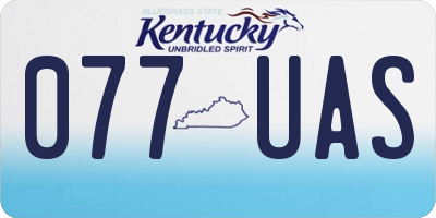 KY license plate 077UAS