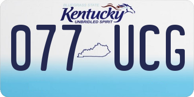 KY license plate 077UCG