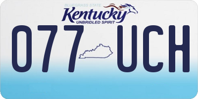 KY license plate 077UCH