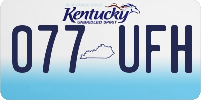 KY license plate 077UFH