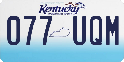 KY license plate 077UQM
