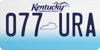KY license plate 077URA