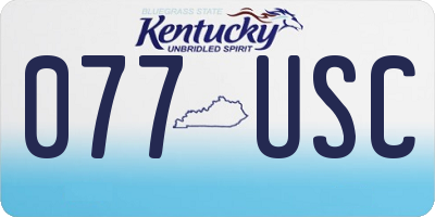 KY license plate 077USC