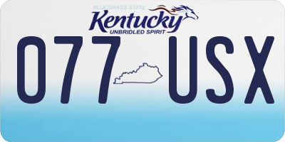 KY license plate 077USX