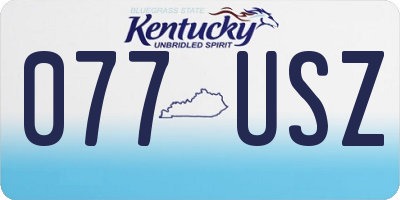 KY license plate 077USZ