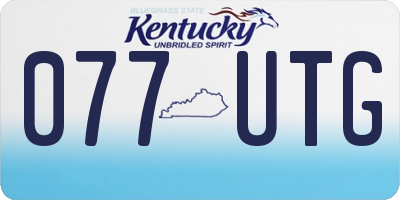 KY license plate 077UTG