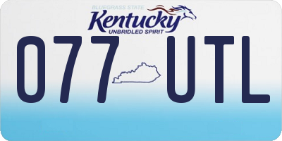 KY license plate 077UTL