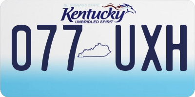 KY license plate 077UXH