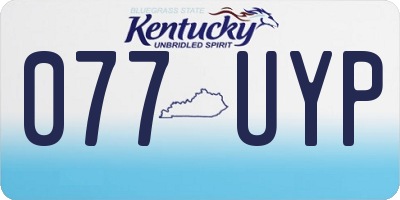 KY license plate 077UYP