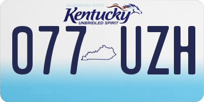 KY license plate 077UZH