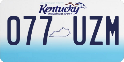 KY license plate 077UZM