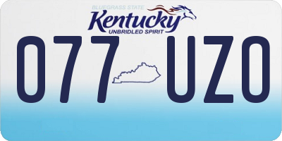 KY license plate 077UZO