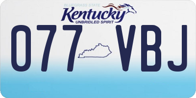 KY license plate 077VBJ