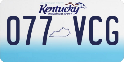 KY license plate 077VCG
