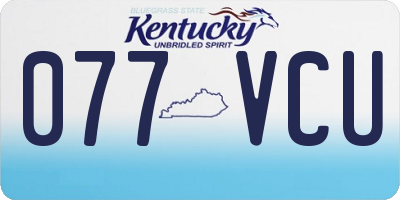 KY license plate 077VCU