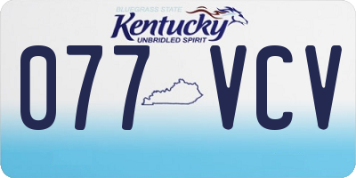 KY license plate 077VCV