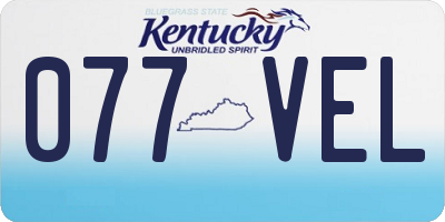 KY license plate 077VEL