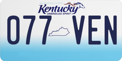 KY license plate 077VEN