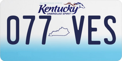KY license plate 077VES