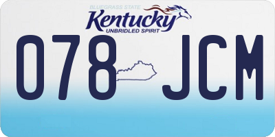 KY license plate 078JCM