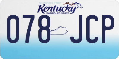 KY license plate 078JCP