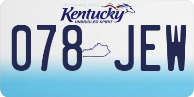 KY license plate 078JEW