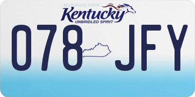 KY license plate 078JFY