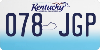 KY license plate 078JGP