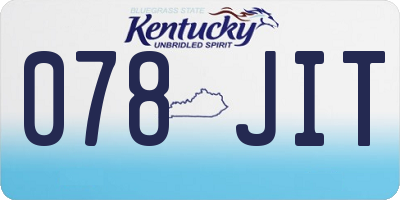 KY license plate 078JIT