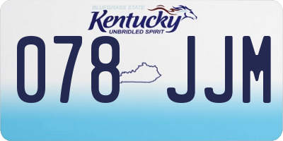 KY license plate 078JJM