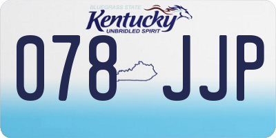 KY license plate 078JJP