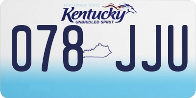 KY license plate 078JJU