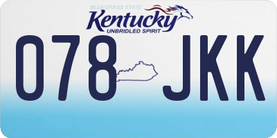 KY license plate 078JKK