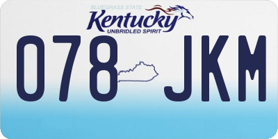 KY license plate 078JKM