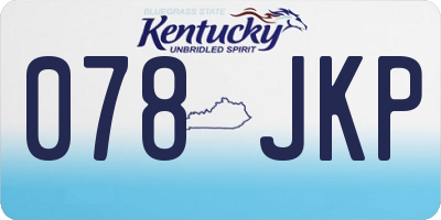 KY license plate 078JKP