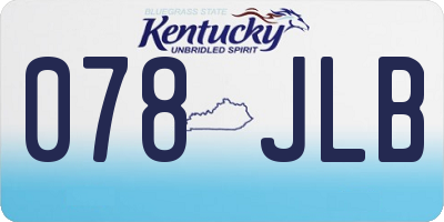 KY license plate 078JLB