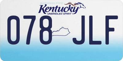 KY license plate 078JLF