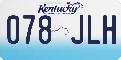 KY license plate 078JLH