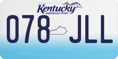 KY license plate 078JLL