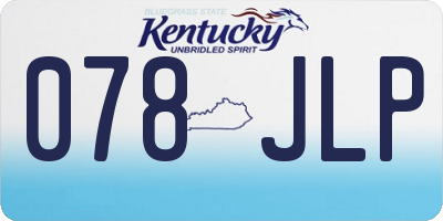 KY license plate 078JLP