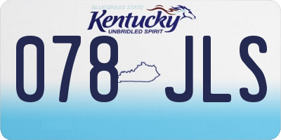 KY license plate 078JLS