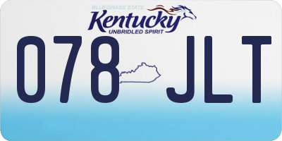 KY license plate 078JLT