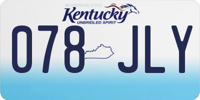 KY license plate 078JLY