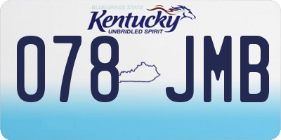 KY license plate 078JMB