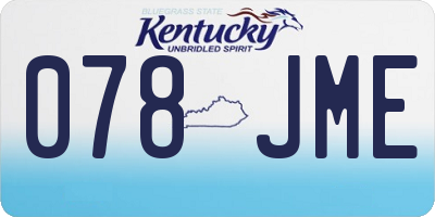 KY license plate 078JME
